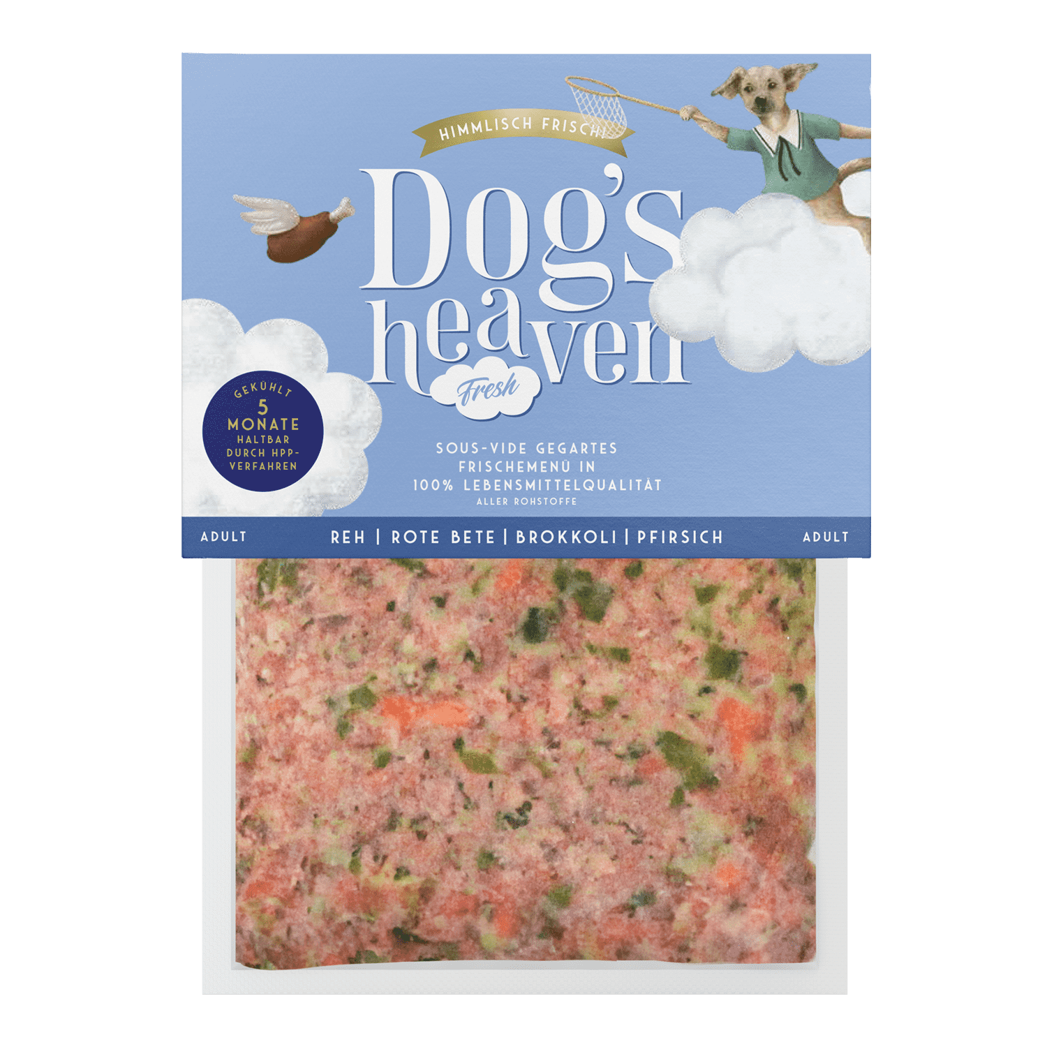 Dogs Heaven Hundefutter für erwachsene Hunde mit Reh