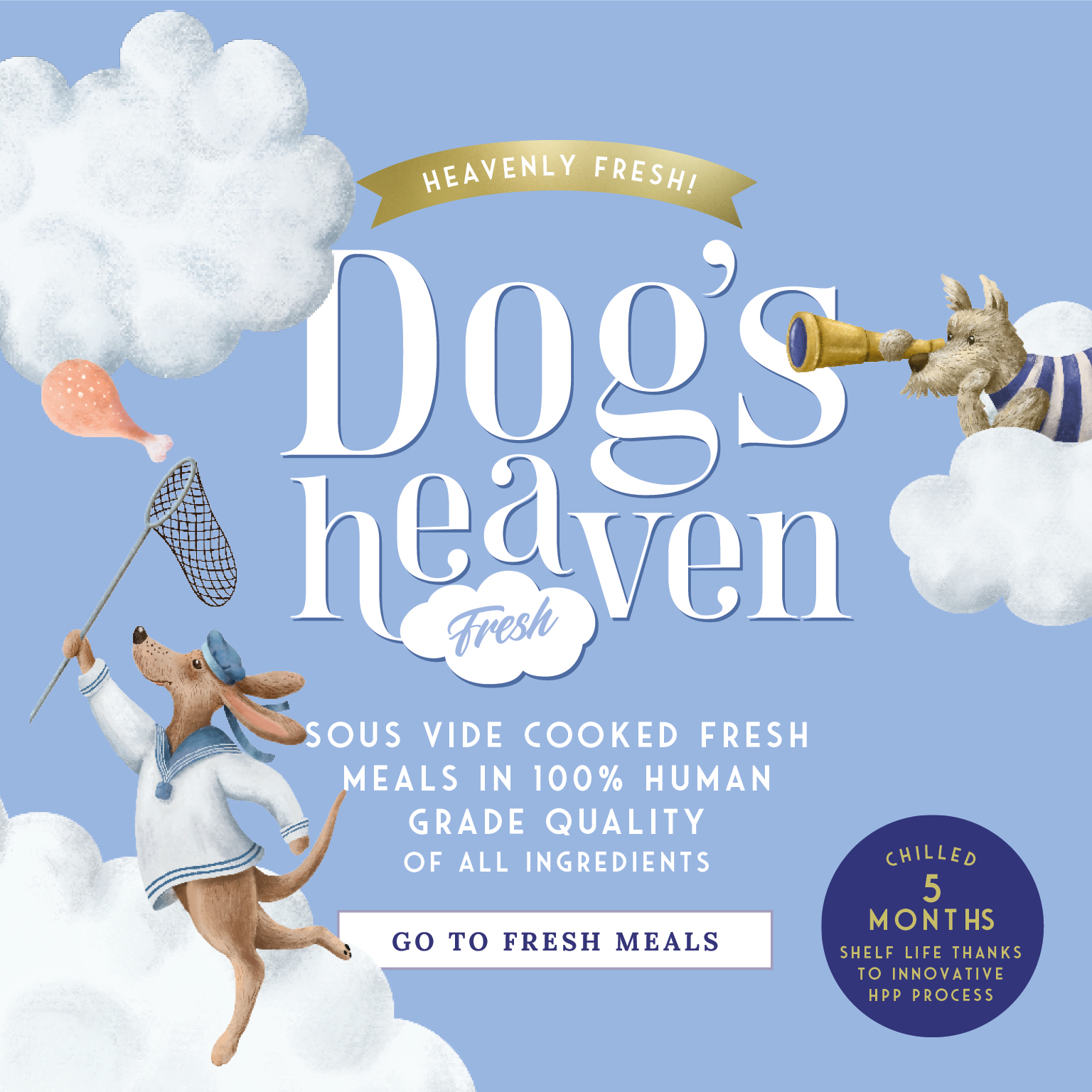 Fresh dog food by Dog's Heaven
